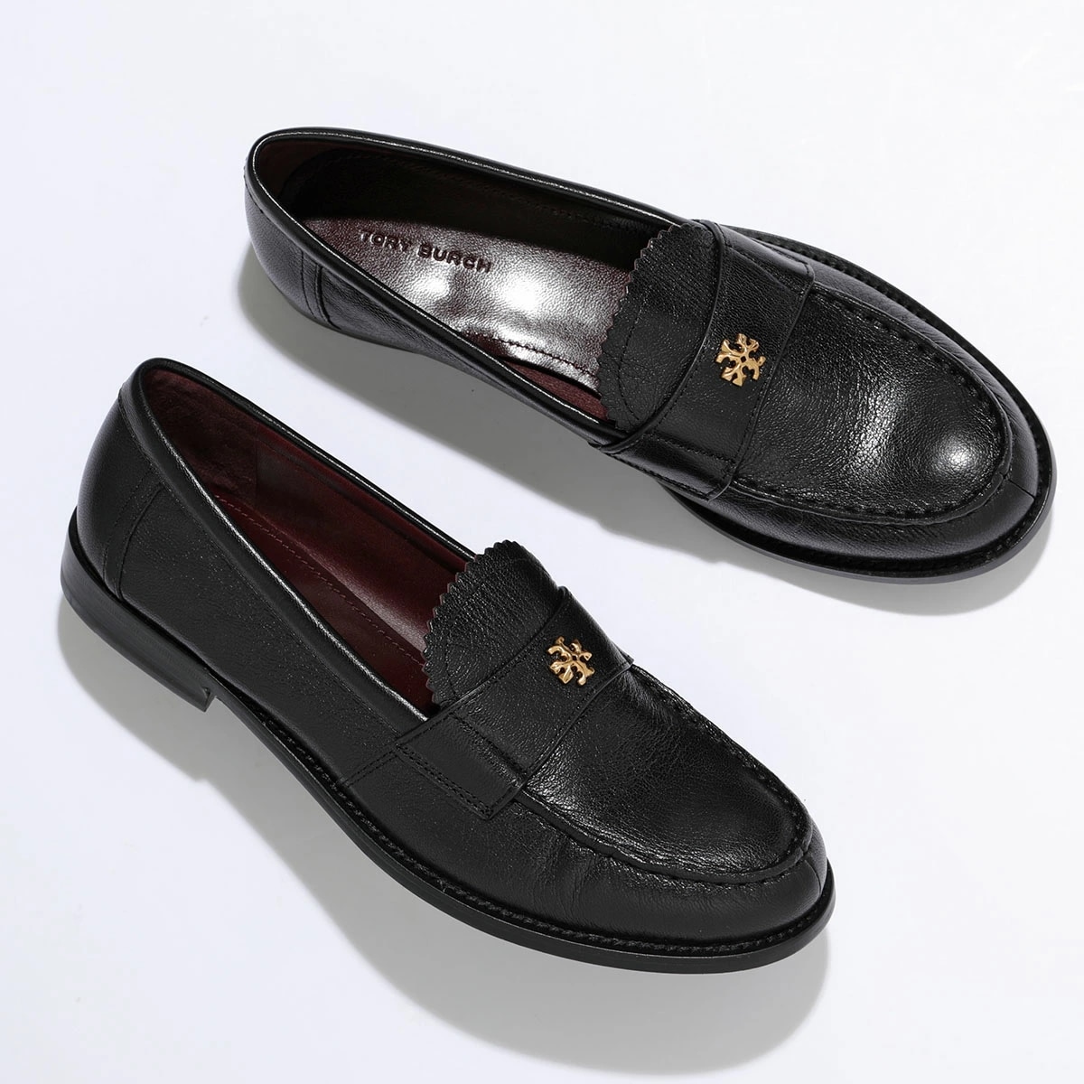 TORY BURCH トリーバーチ ローファー 150907 レディース レザー クラシック シューズ アイコンメタル 靴 006/PERFECT-BLACK