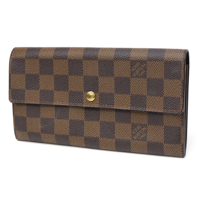 LOUISVUITTON 長財布 ポシェットポルト モネ カルト クレディ N61724 ダミエ 【中古】(64229)