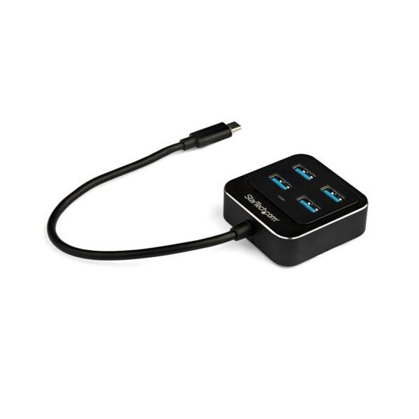 StarTech.com 4ポートUSB Type-C接続ハブ USB-Ax4口 バスパワー対応 ブラック HB31C4AB1個