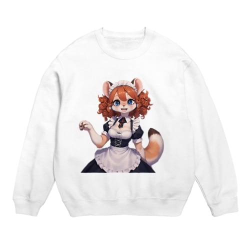 【文字入れ可能受注生産】フェレットの女の子　メイド　ケモナー スウェット