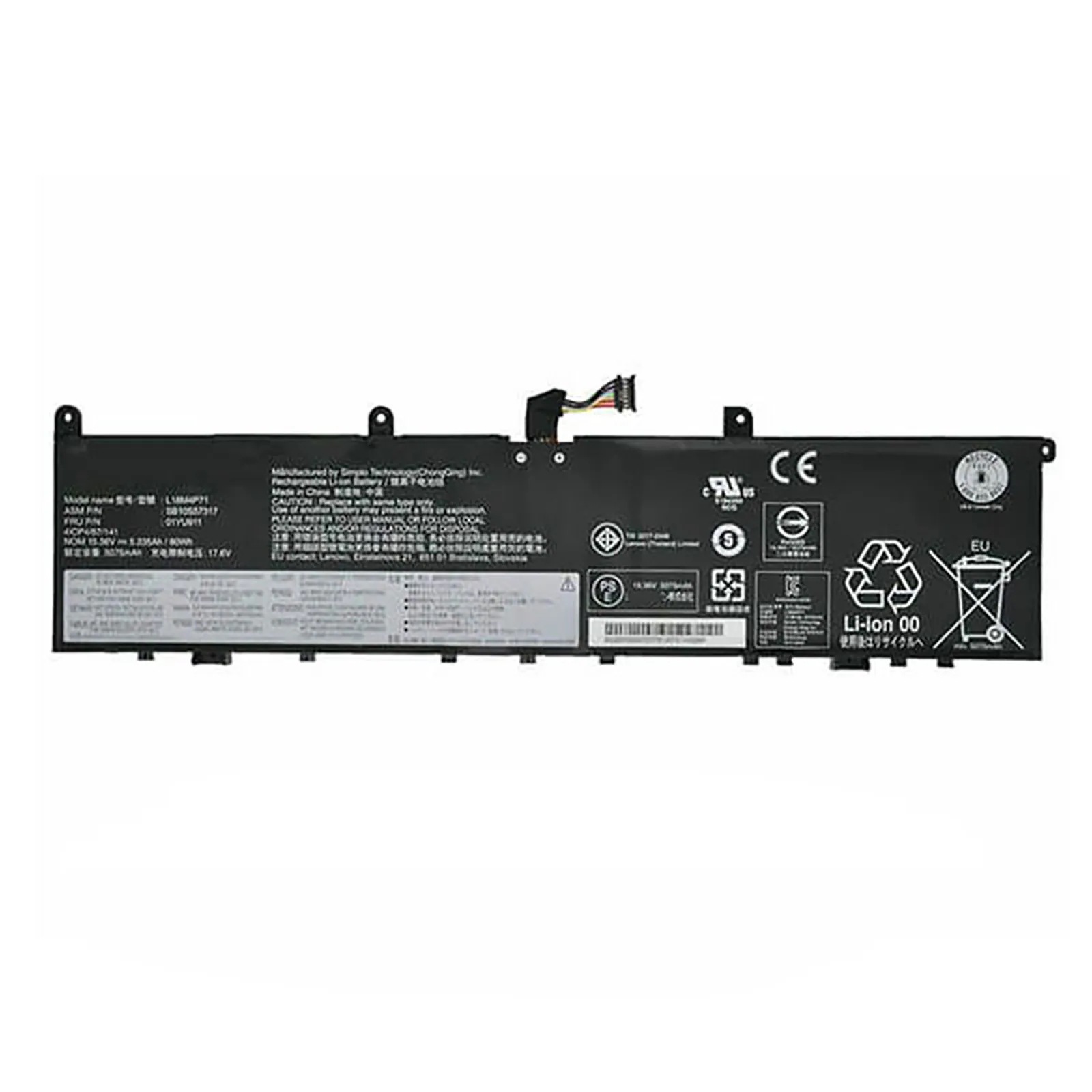 L18M4P71 電池・Lenovo/ThinkPadノートパソコン互換 80Wh/5235mAh TP00099A/99B L17C4P72 L17M4P72 01YU911 L18M4P71 交換