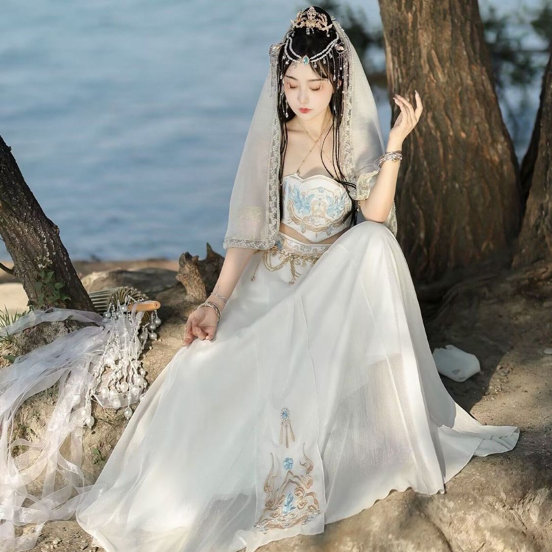 コスプレ 異域風改良西域風情敦煌飛天漢元素セット