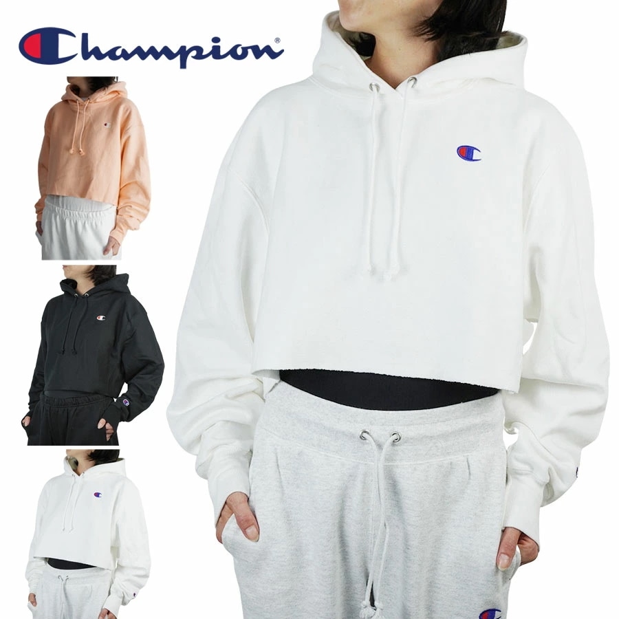 CHAMPION チャンピオンWL659549302 CROPPED REVERSE WEAVE HOODウィメンズ パーカー クロップド リバースウィーブ フーディー