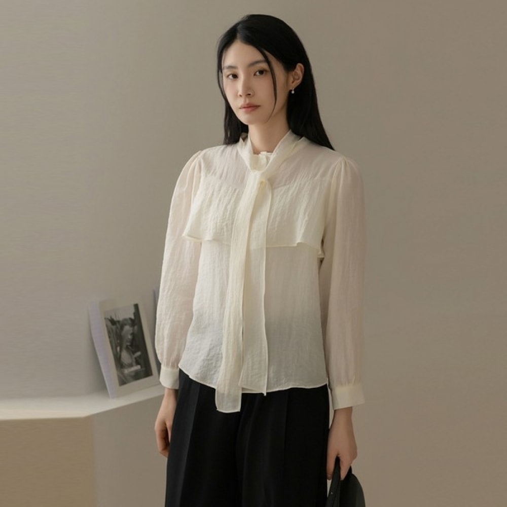 [Elysia] ラスフェミニンフリルタイブラウス 9,294円