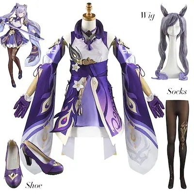 原神 コスプレ 刻晴 コスプレ 衣装 げんしん Genshin コクセイ COS かつら 変装仮装 コスチューム 仮装 イベント 大人用 文化祭期間限定30％