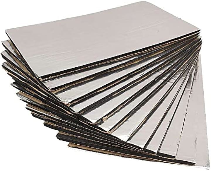 車用断熱マット 遮音防音材料 ドア断熱 アルミ箔 断熱シート フォーム シルバー 熱反射 吸音 50cmｘ30cm 10枚(厚さ10mm, 50cmｘ30cm 10枚) 7,990円