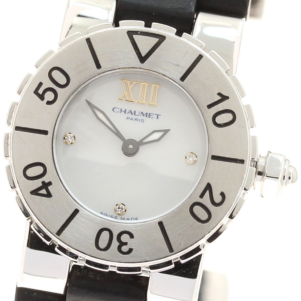 ベルト訳あり ショーメ Chaumet 621 クラスワン 3Pダイヤ クォーツ レディース _940754【中古】