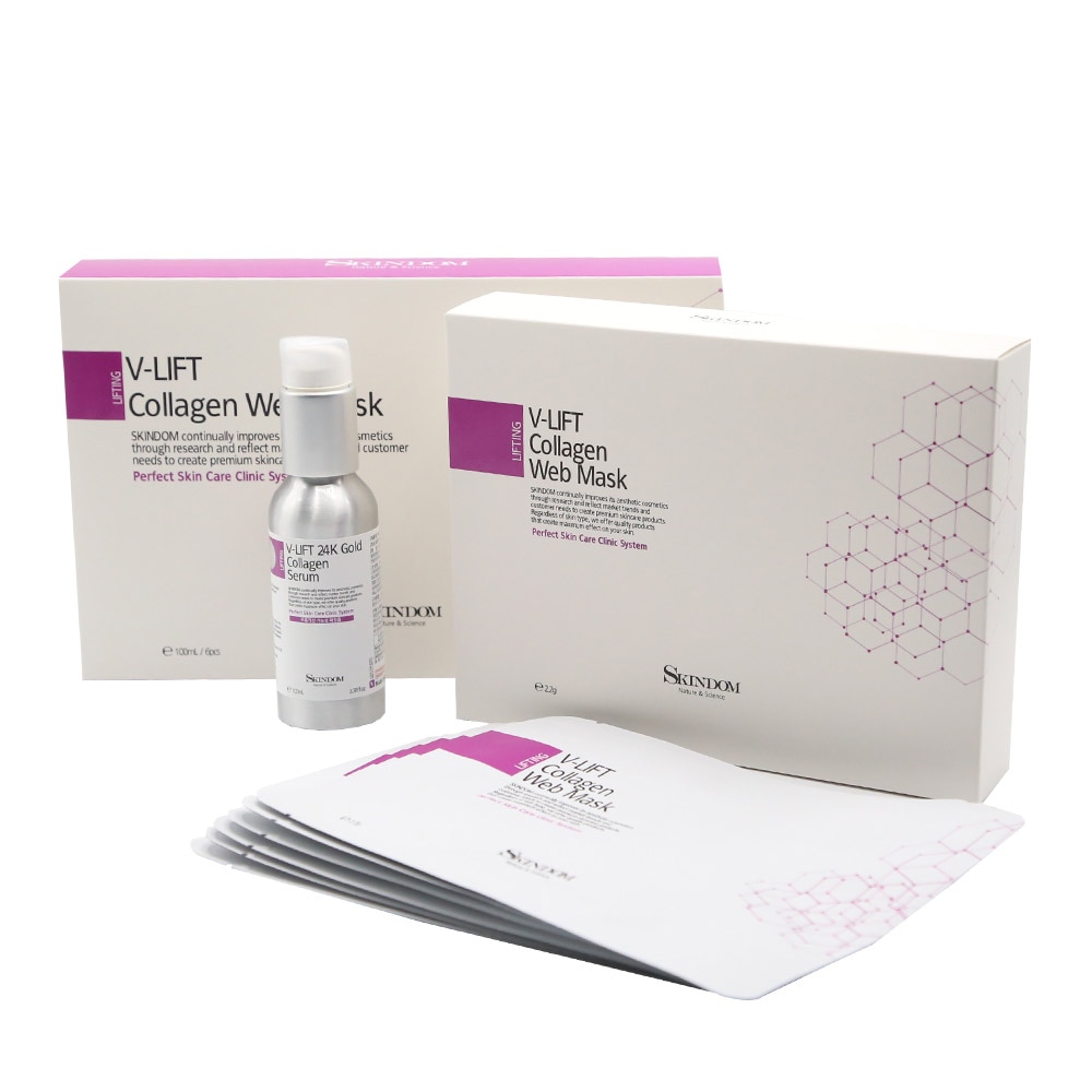 ブイ-リフトコラーゲンウェブマスクパック(くもの巣のマスクパック)コレクション(セラム100ml+マスク6ea) + マスクパックをプレゼント