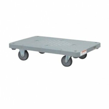 サカエ 樹脂平台車 自在 固定タイプ 720x465x162mm グレー SHN-10
