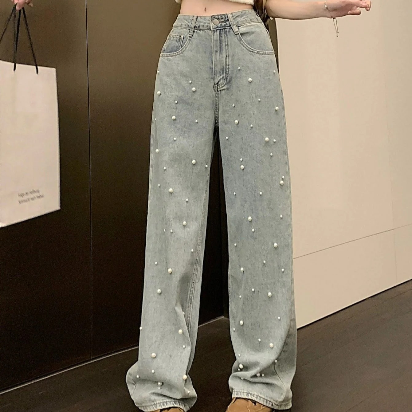 パールボーイズデニムワイドパンツ R3794
