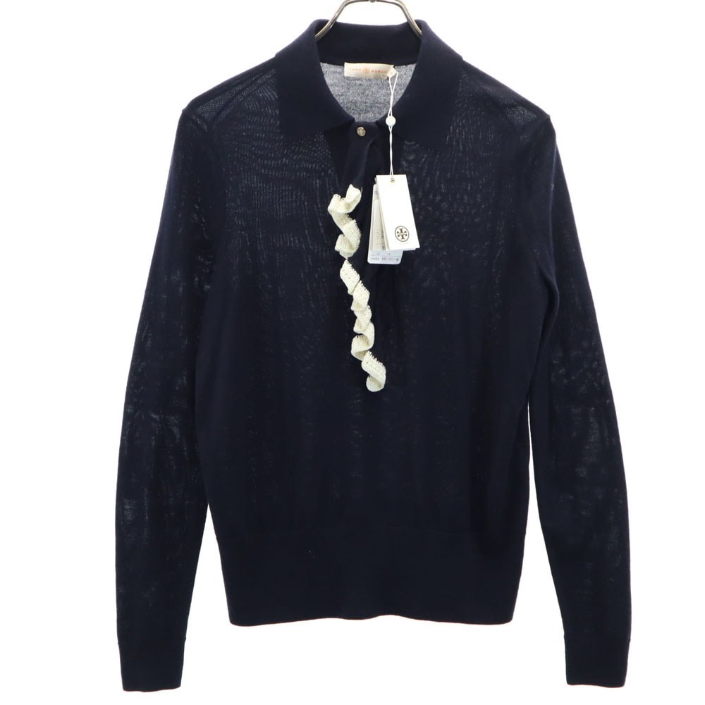 未使用 長袖 フリル セーター S ネイビー ニット レディース 14,489円