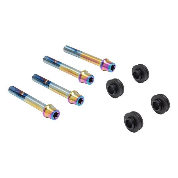 オフセットカラーマウントボルトセット 適合キャリパーB テーパーキャップ チタン色 CBS-01BTT