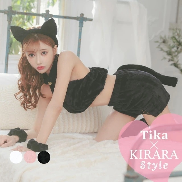 ハロウィンコスプレ 衣装 猫 ねこ セット トップス スカート カチューシャ レッグウォーマー しっぽ 大人 ピンク ブラック ホワイト もこもこ 白 アニマル セクシー コス コスチューム 仮装