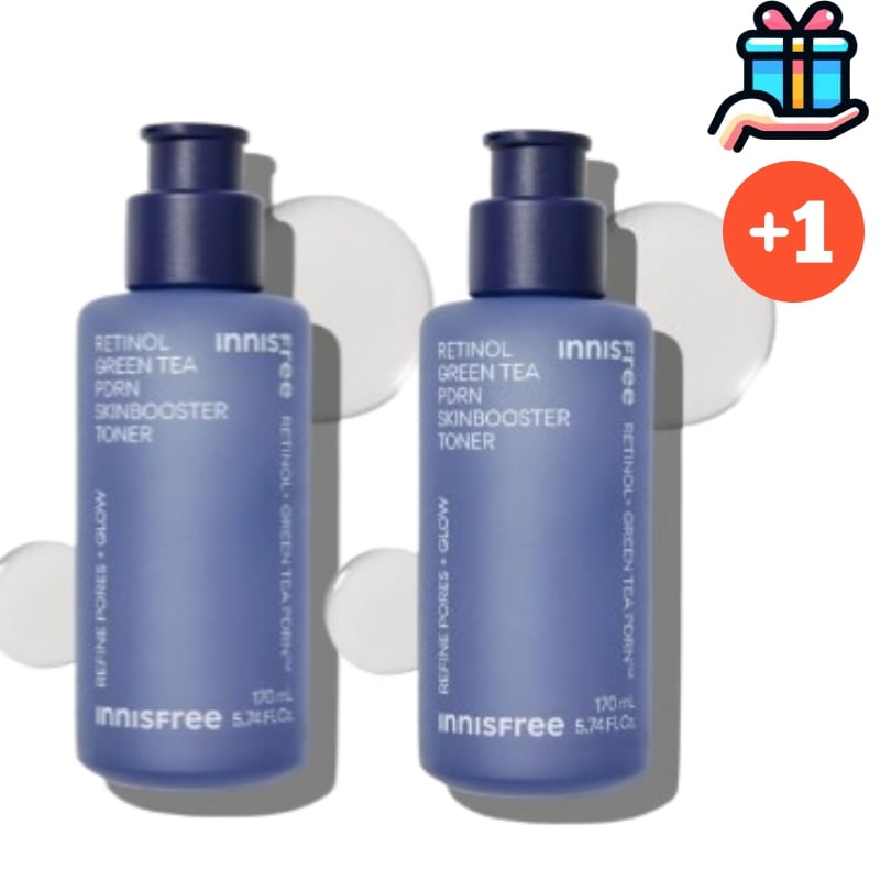 【導入化粧水1+1】レチノール グリーンティー PDRN スキンブースター トナー 170mL+170ml 韓国人気 毛穴 角質ケア スキンケア 鎮静 光彩肌 水分