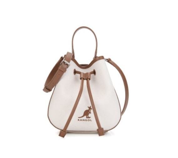 カンゴルカンゴルデュオキャンバスバケットバッグクリームアイボリー2色