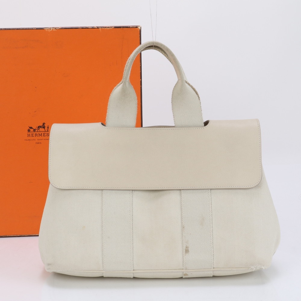 ヴァルパライソ PM レザー×キャンバス ハンドバッグ トート ショルダー レディース EEE BI3-5 中古