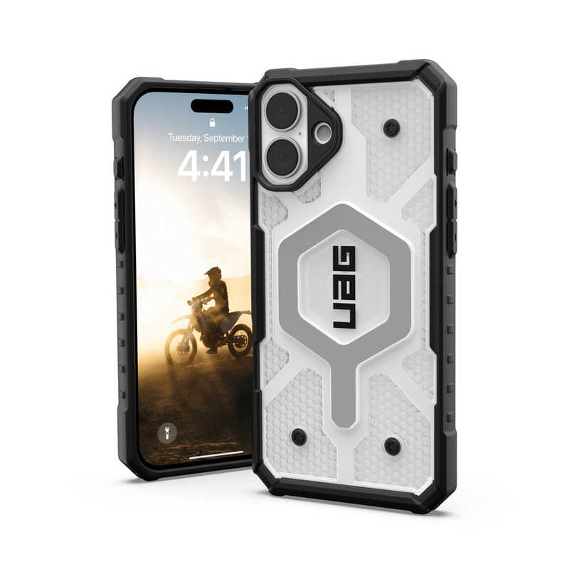 UAG　iPhone 16 Plus 耐衝撃ケース MAGSAFE対応 PATHFINDER CLEAR アイス　UAG-IPH24LB-MS-IC