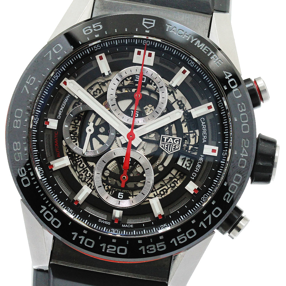 タグホイヤー TAG HEUER CAR2A1Z-0 カレラ キャリバーホイヤー01 クロノグラフ デイト 自動巻き メンズ 箱・保証書付き_874331【中古】