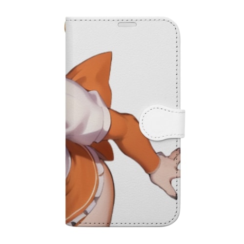 【文字入れ可能受注生産】ビーバーウェイトレスの女の子　オリビア 手帳型スマホケース