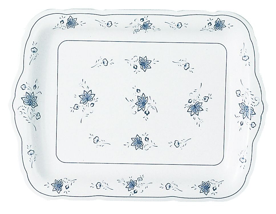 （まとめ買い）メラミン洋食器 ビューティフラワー 角皿16.8インチ BF-26 [x3]