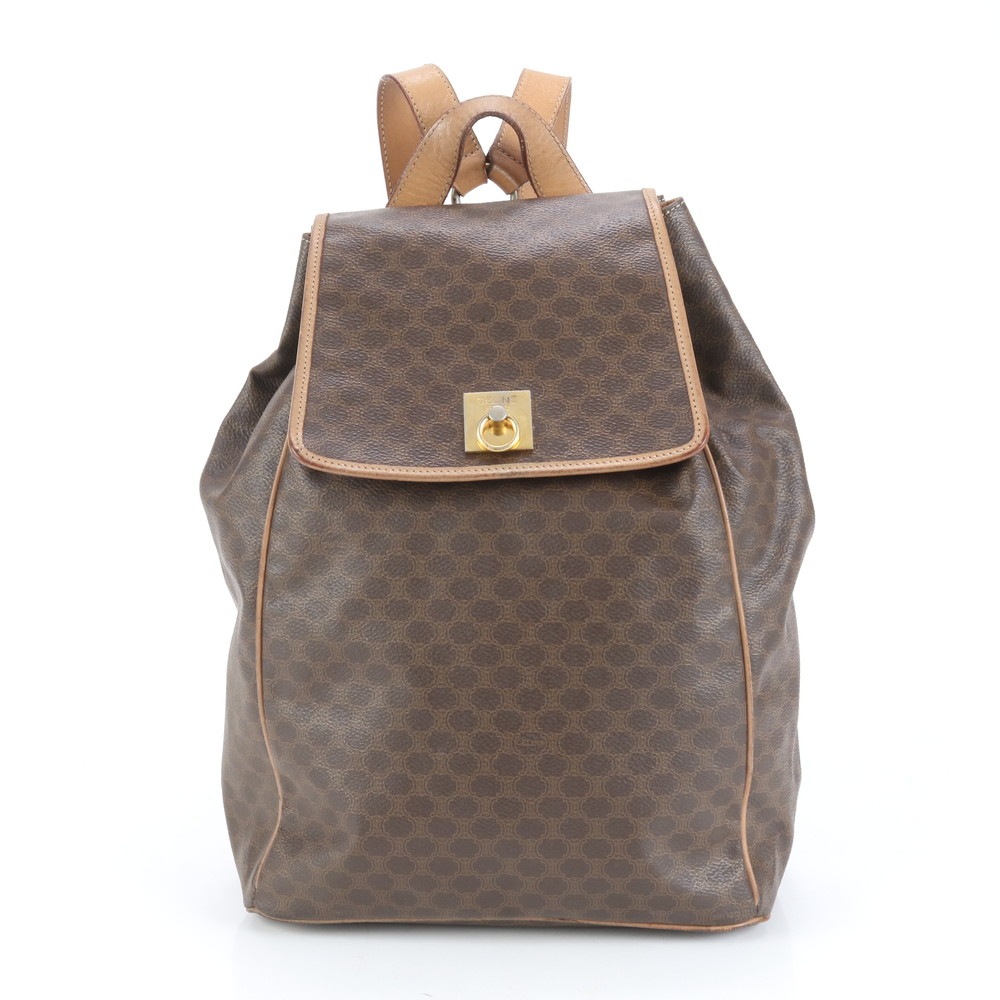 ヴィンテージ マカダム レザー×コーティングキャンバス リュックサック リュック バックパック ショルダー バッグ レディース EUE CP17-6 中古