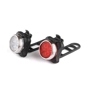 自転車 LED ヘッドライト テールランプ リアライト ライトセット USB充電式 IPX4防水 ４モード点灯 工具不要取り付け 簡単取付 2個セット