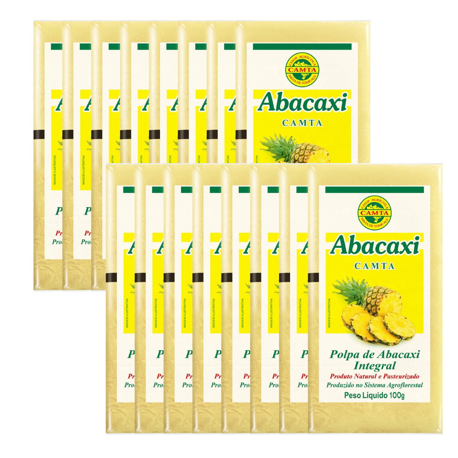 冷凍アバカシピューレ 100g×16パック(4袋セット)　パインアップル