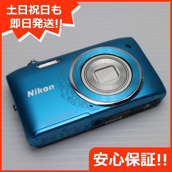 美品 COOLPIX S3500 オリエンタルブルー デジカメ Nikon 225