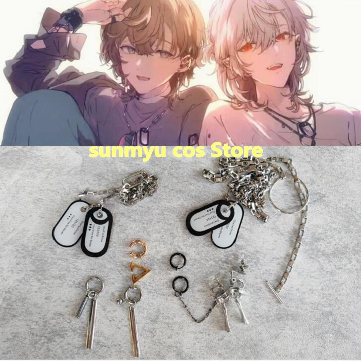 にじさんじ バーチャル VTuber バーチャルYouTuber 　葛葉　叶　イヤリング＋ネックレスセット　コスプレ道具　アクセサリー