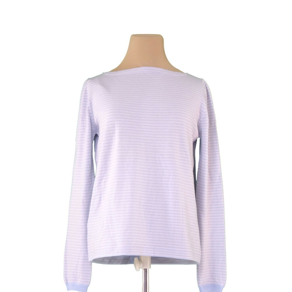 ニット ボーダー 42サイズ ブルー ベージュ レディース 中古