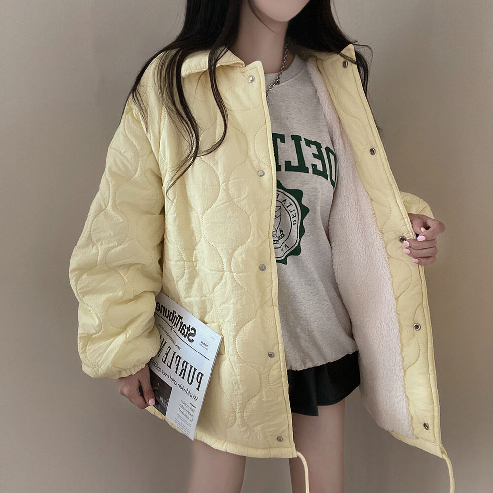 冬アウター レディース可愛らしいカレッジスタイルキャンディカラーダイヤモンドプレイドラムのウールコットンパン服厚手コート