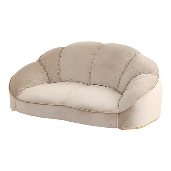 ホームテイスト SH-07-OKCBS-2 大人かわいいインテリア ローソファ2人掛け Chammy -チャミー- ベージュ メーカー直送