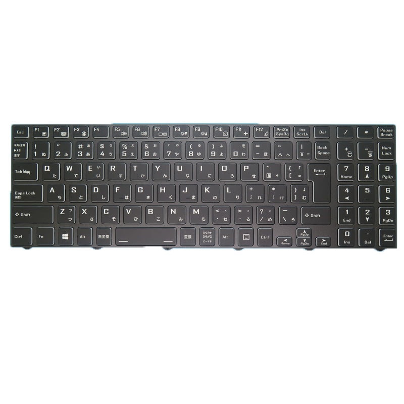 ノートパソコンのバックライト付きキーボード 用ラ CLEVO N15Z3 PB70 PB71 PB50 PB51 日本語 JP ブラックフレーム