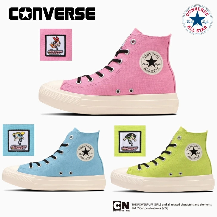 コンバース スニーカー オールスター ライト ＰＬＴＳ ＨＩ / パワーパフガールズ レディース CONVERSE ALL STAR LIGHT PLTS HI / POWERPUFF GIRLS