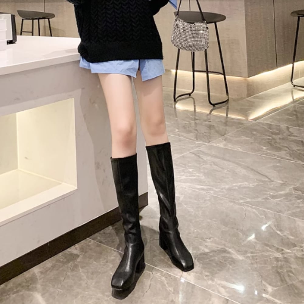 レディース ブーツ ロングブーツ 防寒 暖かい 美脚 脚長 かわいい 大人可愛い きれいめ シンプル カジュアル 上品 おしゃれ かっこいい レトロ フォーマル クール モード セクシー モダン