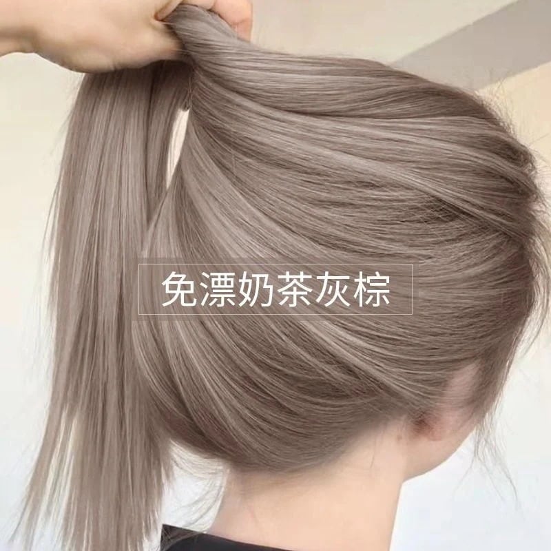 【10点セット】ミルクティーグレーブラウン染毛剤23人気カラー自宅で自分で染めて白い泡泡純粋植物染毛剤女性用3427 19,080円