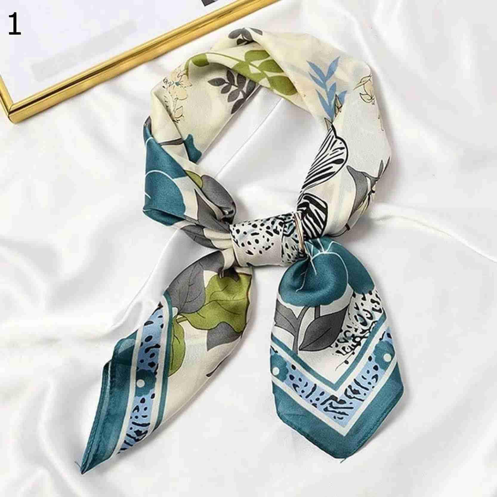 【20%OFFクーポン～】かわいい漫画の春の女性のスカーフプリントコミックラップヘアリボン多彩な秋スクエアヘッドバンド スカーフ (Color : 16 Size : 70x70cm)