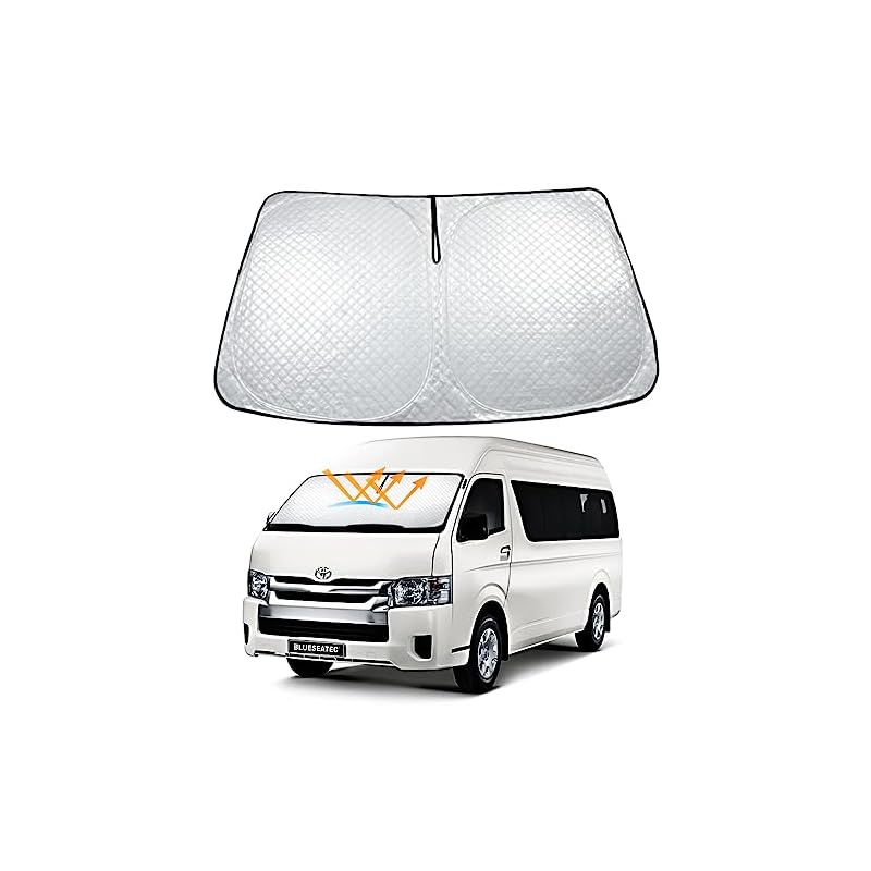 【2023最新 5層構造】トヨタ ハイエース 200系 フロントサンシェード HIACE H200 標準ボディ H16.8 フロントガラス サンシェード シェードカーテン マルチサンシェード 高密度
