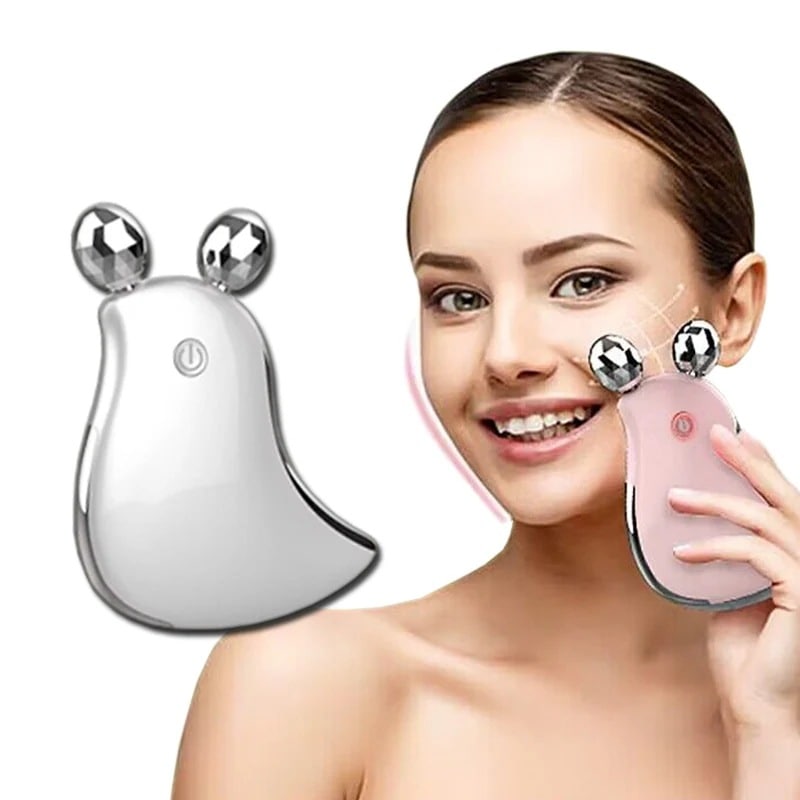 かっさ美顔ローラー EMSかっさローラー すくい上げる温感振動 かっさプレート EMS搭載の美容ローラー が一台に美顔フェイスローラー 美顔ローラー かっさ 美顔器 小顔ローラー