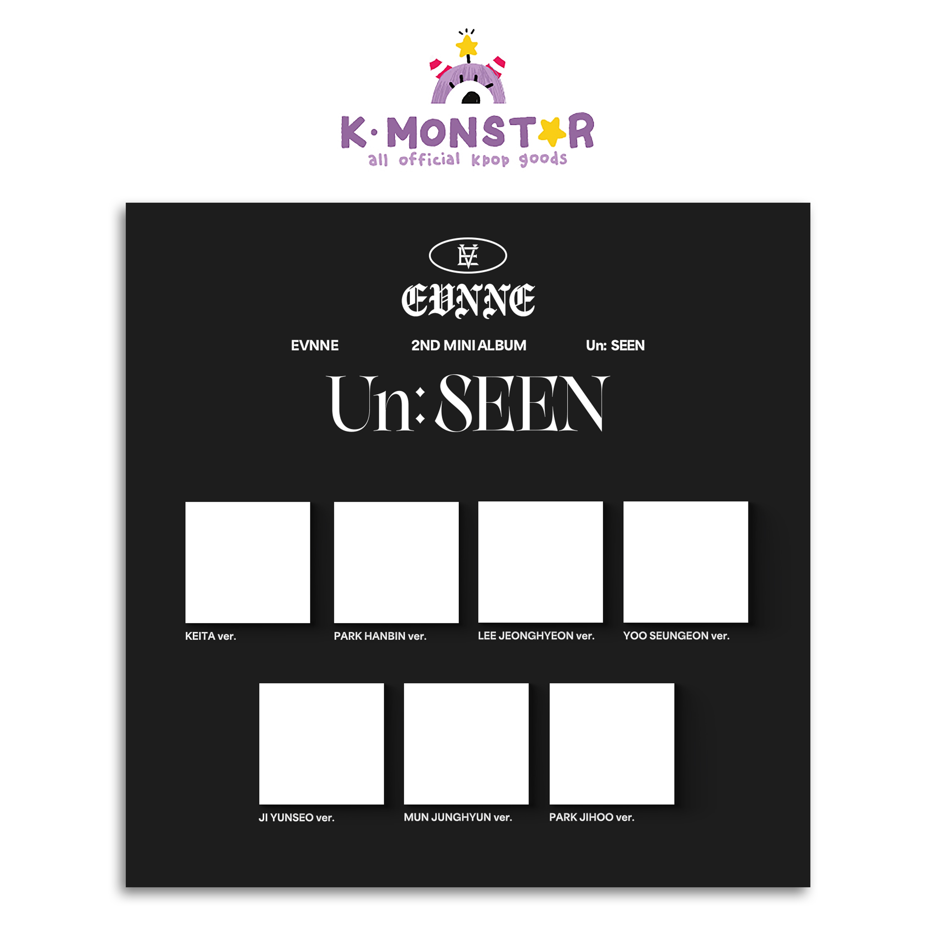 EVNNE Un: SEEN 2ND MINI ALBUM 7SET Digipack VER