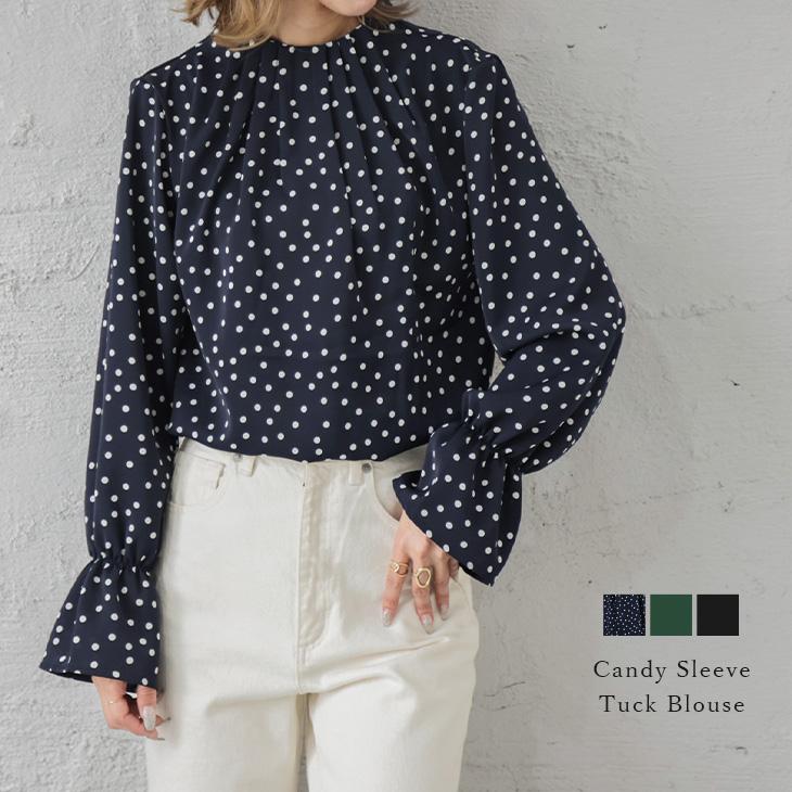 【短納期】販売最低価 ！トップス ブラウス キャンディースリーブ 大人可愛い レディース トレンド 【lstp205-347】