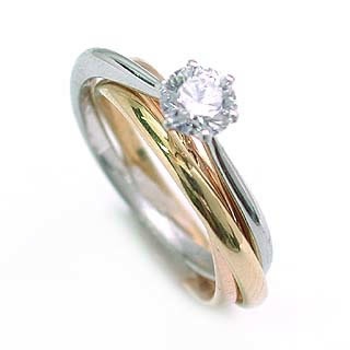 (Brand アニーベル) PtK18ダイヤモンドリング（婚約指輪エンゲージリング）楽ギフ_包装02P26Mar16