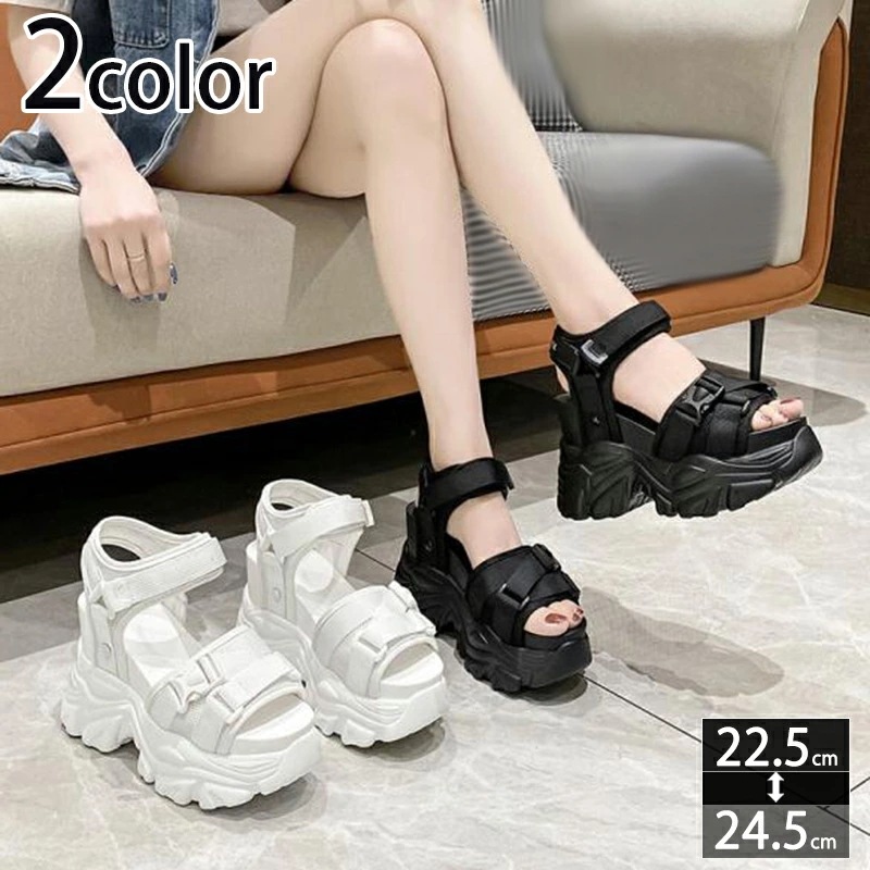 1000円OFFクーポン サンダル レディース スポーツサンダル 靴 通気性 カジュアル アウトドア マジックテープ ウェッジソール サンダル コーデ コンフォート 走れる 歩きやすい 疲れない 厚底