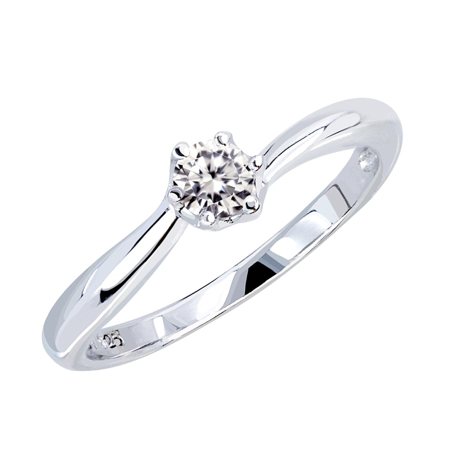 [シアーズ] プロポーズリング シルバー 指輪 一粒 キュービックジルコニア 11号 g-56-11