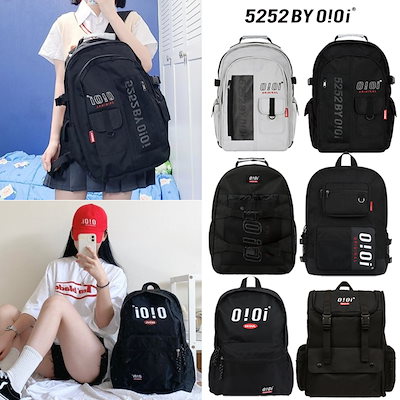 待望 通学 Backpack Logo Basic Oioi By 5252 バックパック メンズ レディース 韓国ファッション リュック ナイロン 大容量 バッグ