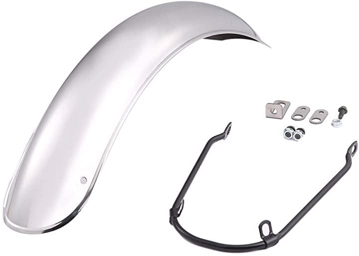 フロント フェンダー 汎用品 スーパーカブ C50 C70 C90 リトルカブ 等 バイク カスタム パーツ 社外品(シルバー)