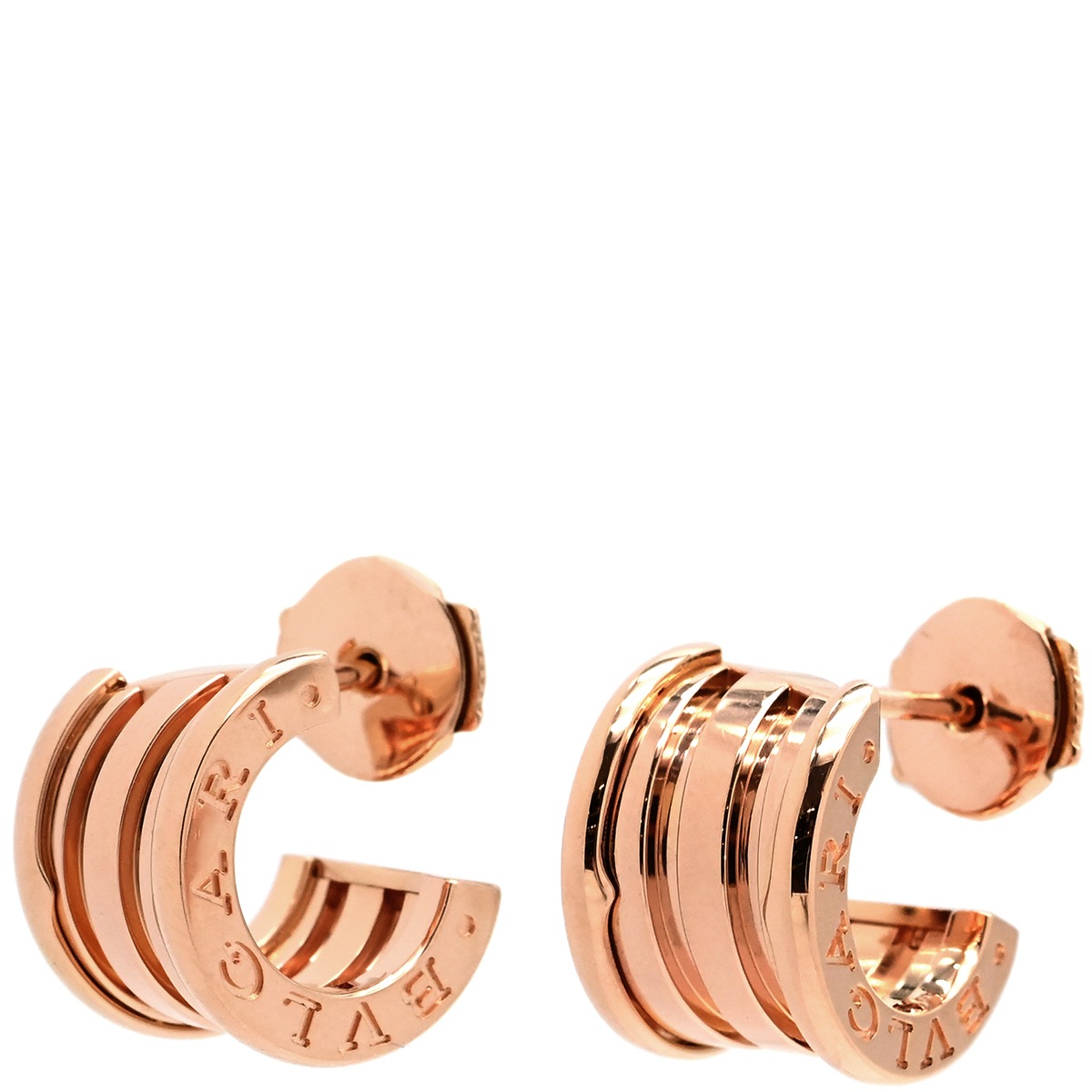 ブルガリ BVLGARI ピアス B-zero1 ビーゼロワン ピアス K18PG ピンクゴールド BVLGARI Au750 18K 18金 PG 【中古】