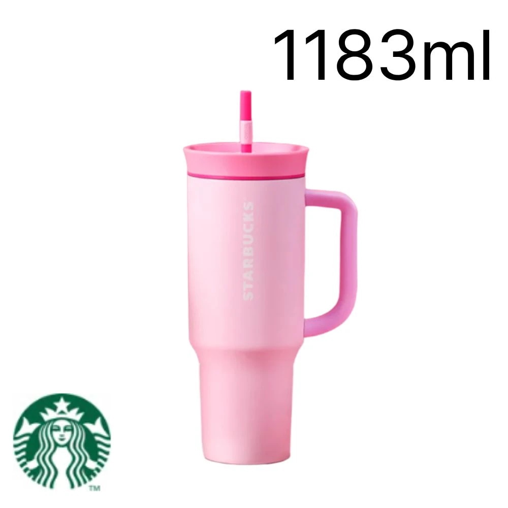 韓国 starbucks SS ハートフル オワラ トラベルコールドカップ 1185ml 大容量 ストロー付き 保冷対応 持ち運び便利 ドライブ オフィス 人気タンブラー 正規品