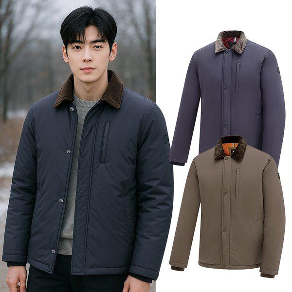 男性用冬ウェルロンコーデュロイ登山カラー型パディングジャケットKSC854SO1M