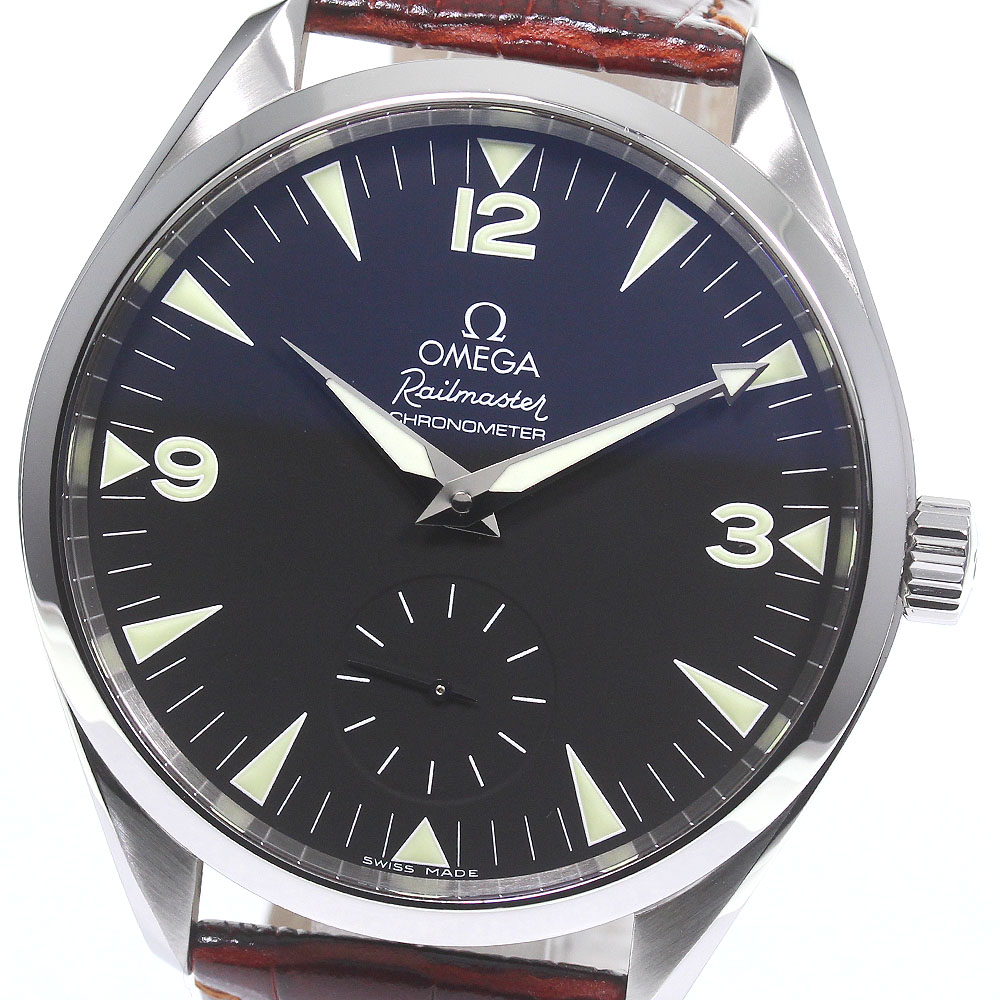 オメガ OMEGA 2806.52.37 シーマスター レイルマスター クロノメーター 手巻き メンズ 良品 保証書付き_780186【中古】 406,300円